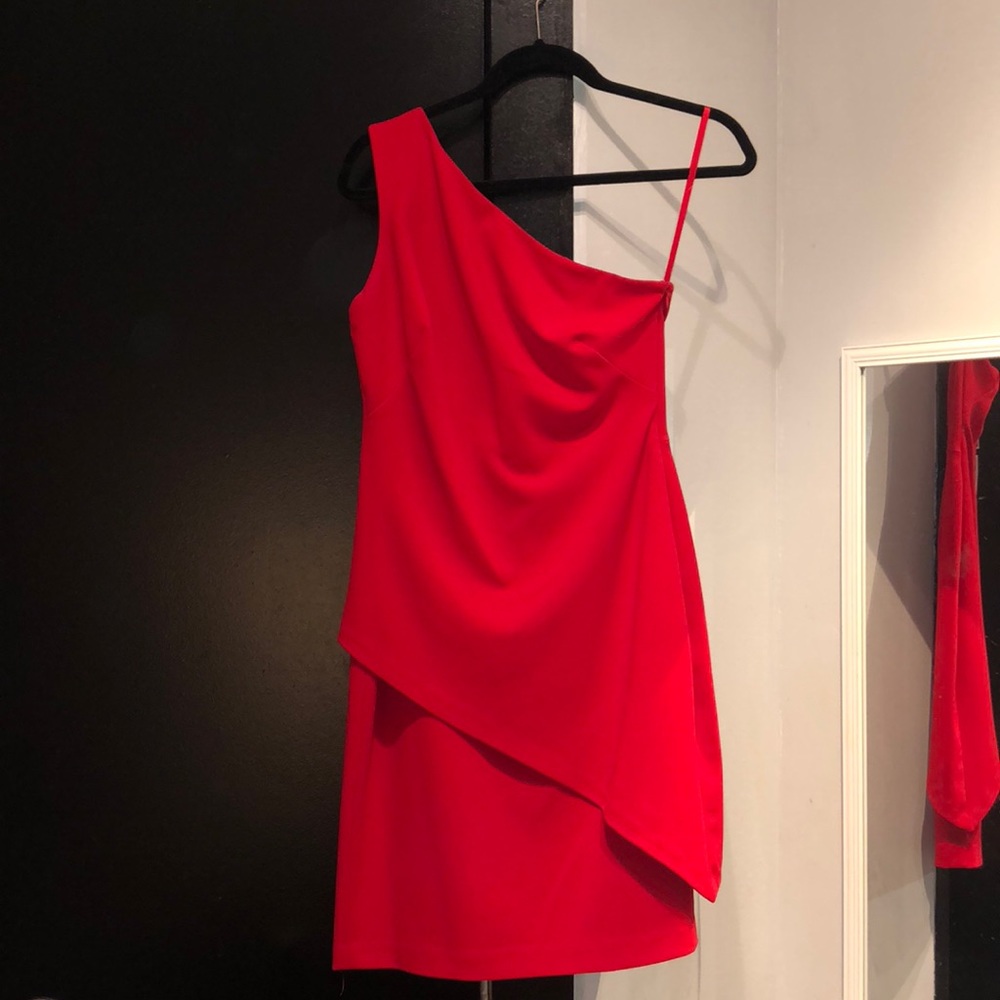 LAUREN RALPH LAUREN One-Shoulder Cocktail Dress